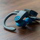 The Powerbeats 3, a popular headset that felt very funny on my head.